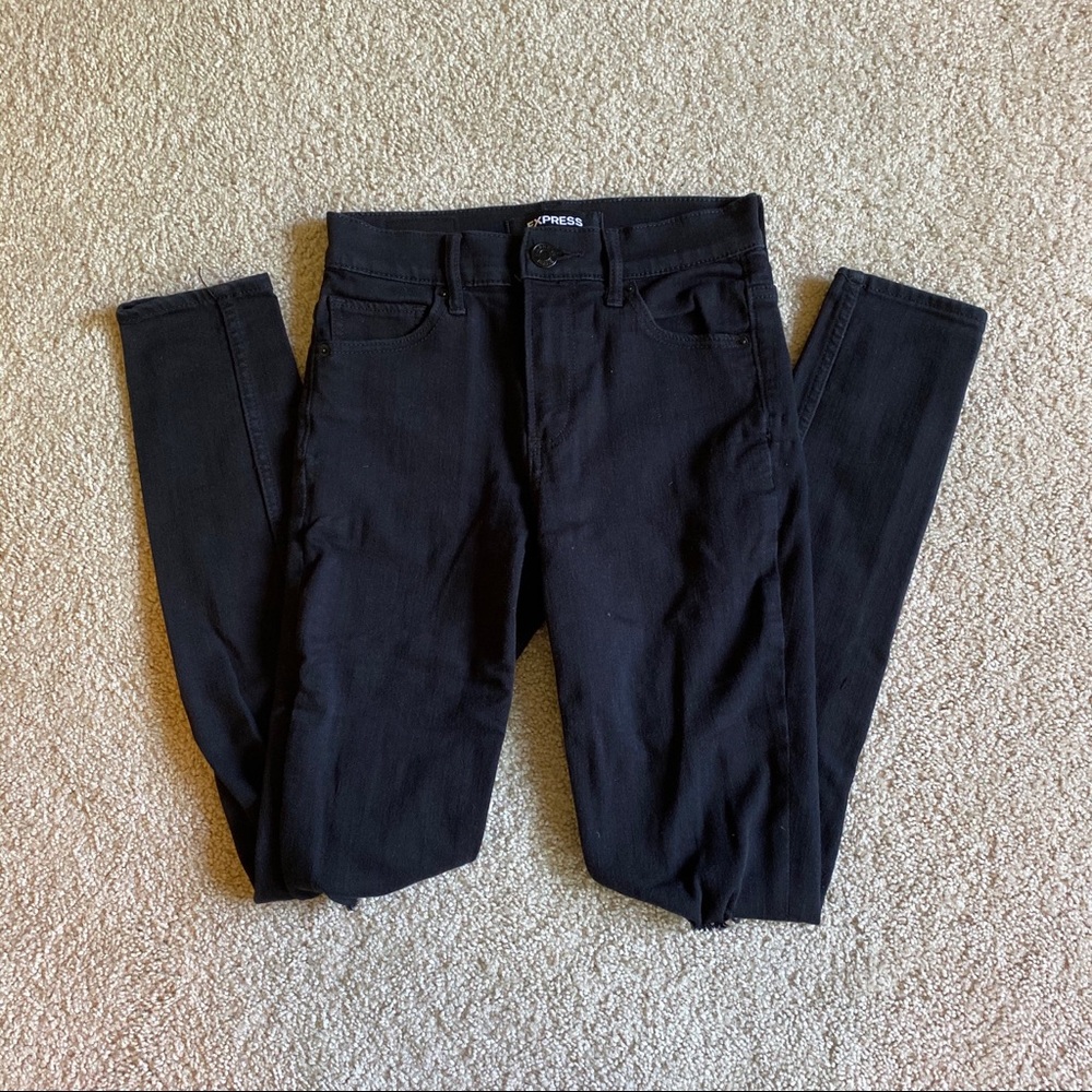 Express Black Ripped Jeans